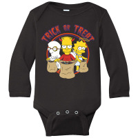 The Simpsons Treehouse Of Horror Halloween Centere Long Sleeve Baby Bodysuit | Artistshot