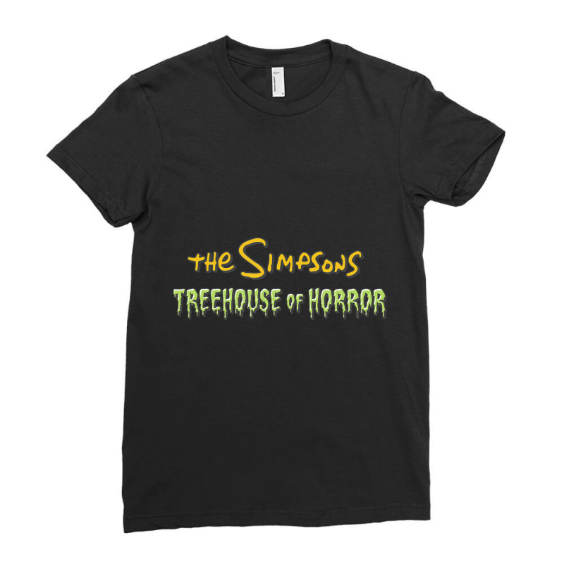 The Simpsons Treehouse Of Horror Halloween Centere Ladies Fitted T-Shirt by longdanouj | Artistshot