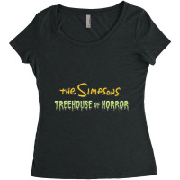 The Simpsons Treehouse Of Horror Halloween Centere Women's Triblend Scoop T-shirt | Artistshot