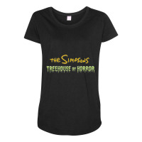 The Simpsons Treehouse Of Horror Halloween Centere Maternity Scoop Neck T-shirt | Artistshot