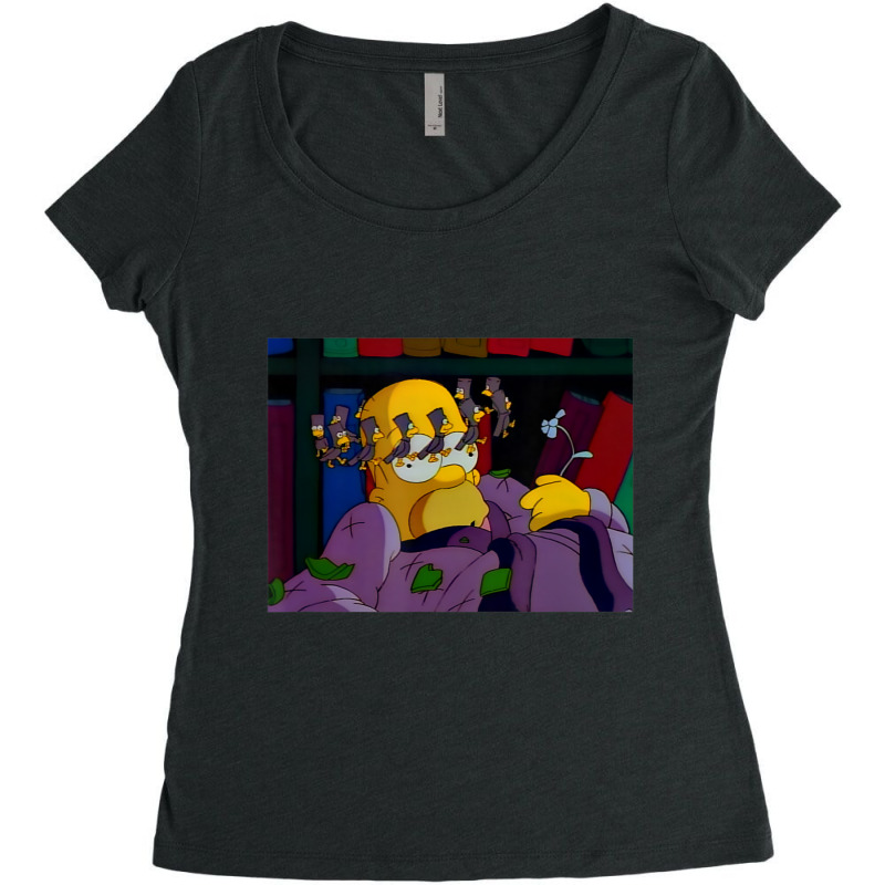 The Simpsons Treehouse Of Horror Halloween Dizzy H Women's Triblend Scoop T-shirt by longdanouj | Artistshot