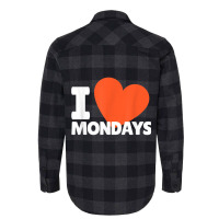 I Love Mondays Heart Cute Monday T Shirt Flannel Shirt | Artistshot