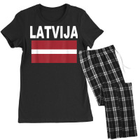 Latvija Flag T Shirt Cool Latvian Latvia Flags Gif Women's Pajamas Set | Artistshot