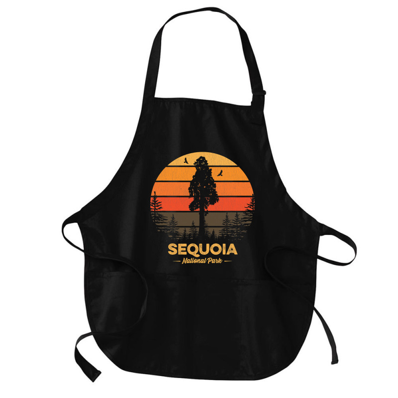 Sequoia National Park Retro Vintage Souvenir Gift Medium-length Apron | Artistshot