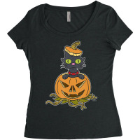 The Simpsons Treehouse Of Horror Halloween Snowbal Women's Triblend Scoop T-shirt | Artistshot