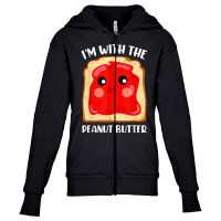 Couple Peanut Butter And Jelly I'm With The Peanut Youth Zipper Hoodie | Artistshot