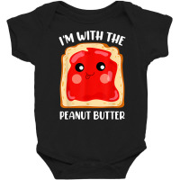 Couple Peanut Butter And Jelly I'm With The Peanut Baby Bodysuit | Artistshot