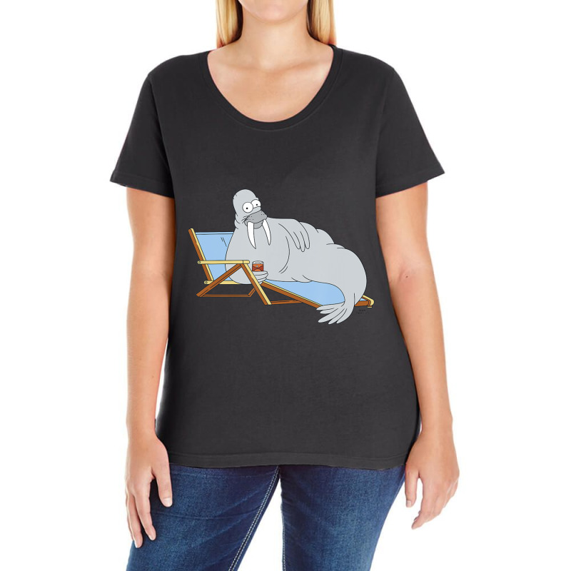 The Simpsons Treehouse Of Horror Homer The Walrus Ladies Curvy T-Shirt by longdanouj | Artistshot