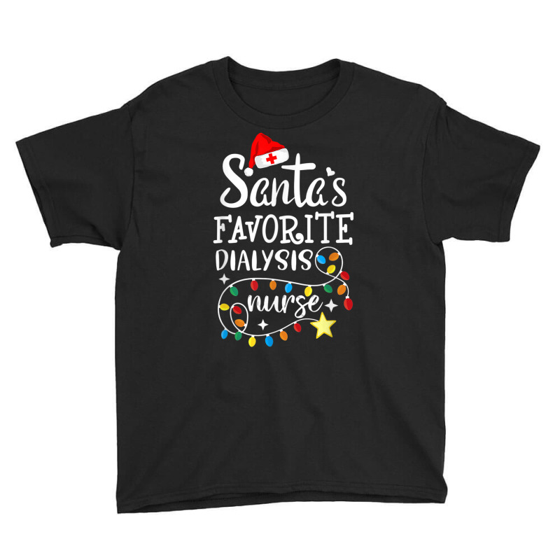 Merry Christmas Nurse Crew Santa's Favorite Dialys Youth Tee by voutsro | Artistshot