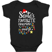 Merry Christmas Nurse Crew Santa's Favorite Dialys Baby Bodysuit | Artistshot