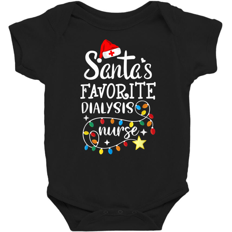 Merry Christmas Nurse Crew Santa's Favorite Dialys Baby Bodysuit by voutsro | Artistshot