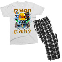 To Resist Is Futile Funny Electronic Electrical En Men's T-shirt Pajama Set | Artistshot