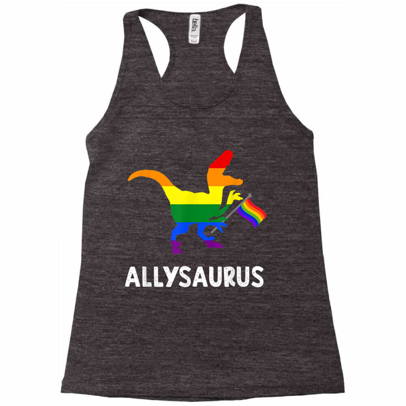 Allysaurus Trans Ally T Rex Dinosaur Gay Pride Par Racerback Tank by gabuya | Artistshot