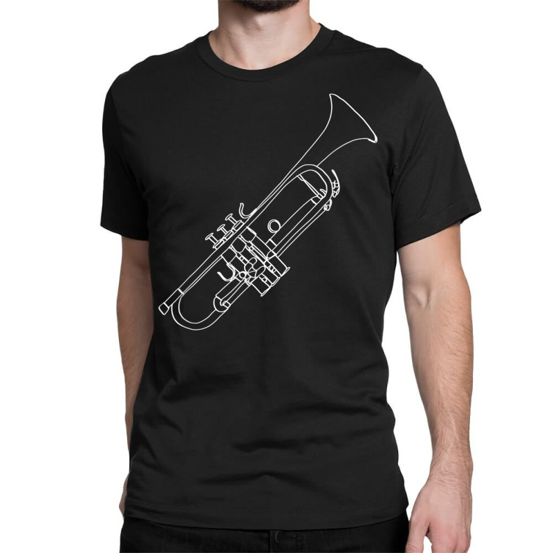 Trumpet Oneline Art   Trumpet Brass Instrument Tru Classic T-shirt | Artistshot