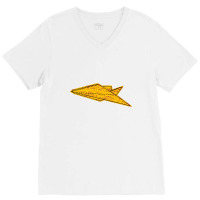 Silhouette Tiles Of An Old Folding Paper Airplanes V-neck Tee | Artistshot