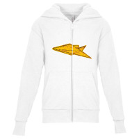 Silhouette Tiles Of An Old Folding Paper Airplanes Youth Zipper Hoodie | Artistshot