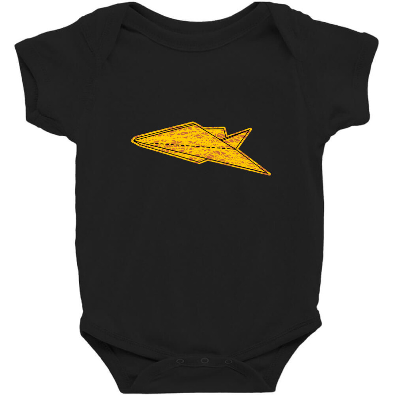 Silhouette Tiles Of An Old Folding Paper Airplanes Baby Bodysuit | Artistshot