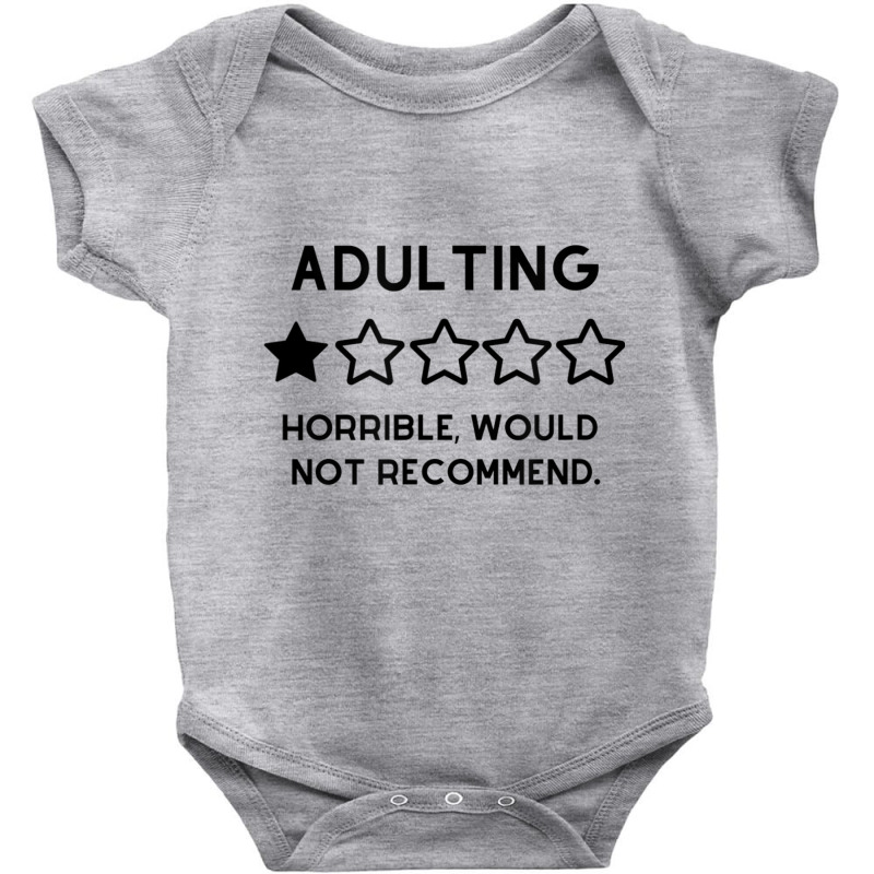 Adulting Is Not Recommended, One Star Review, Funn Baby Bodysuit | Artistshot