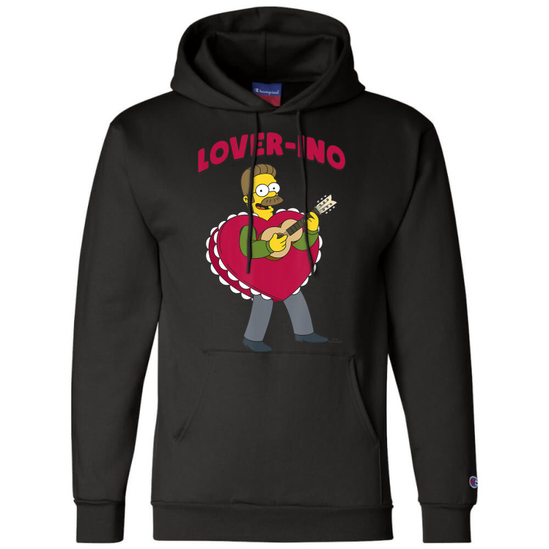 The Simpsons Valentine's Day Ned Flanders Lover-in Champion Hoodie by longdanouj | Artistshot