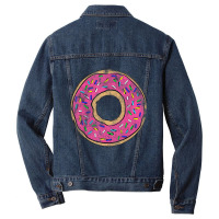 Vintage Big Pink Donu Colorful Sprinkles Doughnut Men Denim Jacket | Artistshot