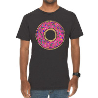 Vintage Big Pink Donu Colorful Sprinkles Doughnut Vintage T-shirt | Artistshot