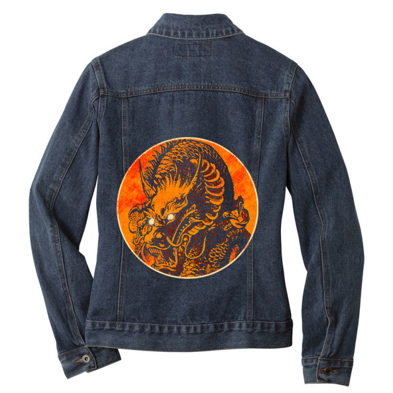 Dragon China Chinese Ladies Denim Jacket by whoretacarpal | Artistshot