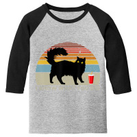 I Know What You Did Saying Retro Black Cat Red Cup Youth 3/4 Sleeve | Artistshot