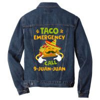 Taco Emergency Call 9 Juan Juan Cinco De Mayo Men Denim Jacket | Artistshot