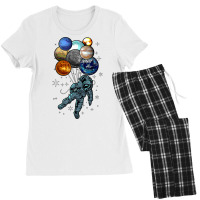 Astronaut Space Balloons Moon Mars Planets  Astron Women's Pajamas Set | Artistshot