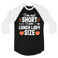 Short Quote School Lunch Lady Cafeteria Worker Gif 3/4 Sleeve Shirt | Artistshot