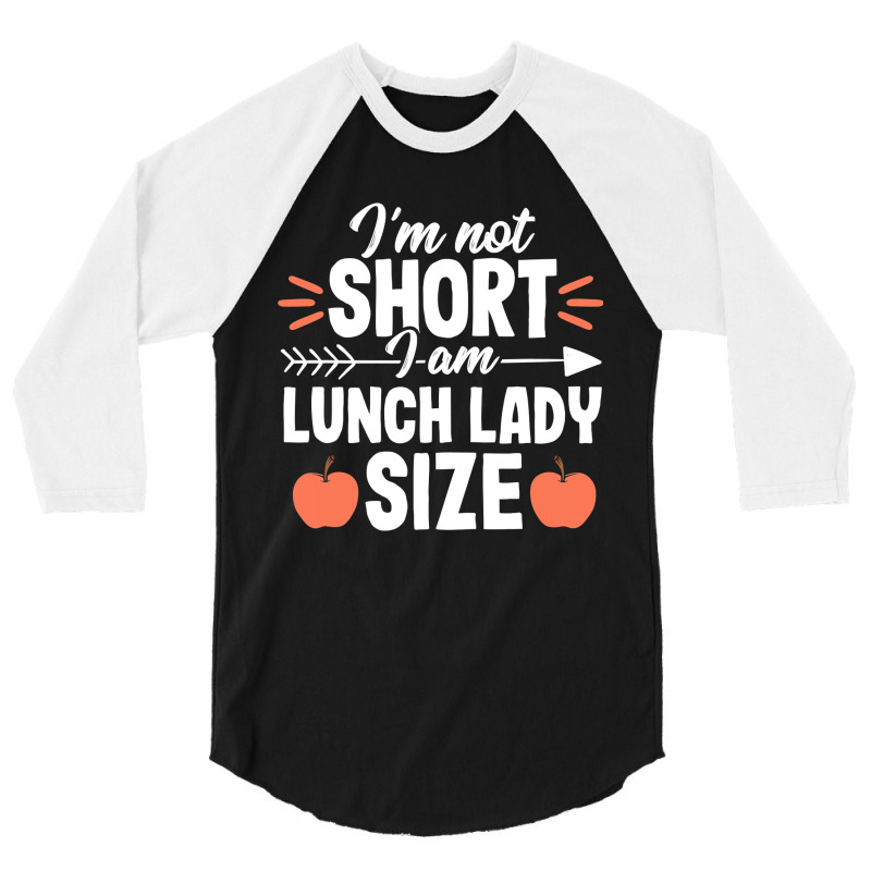 Short Quote School Lunch Lady Cafeteria Worker Gif 3/4 Sleeve Shirt | Artistshot