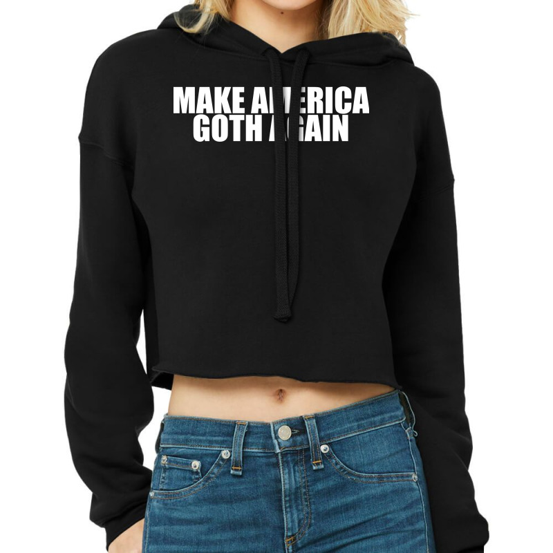 Goth discount cropped hoodie