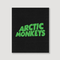 Arktic Monkey Green Portrait Canvas Print | Artistshot