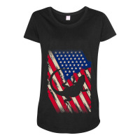 Funny America Bearded Dragon American Flag Happy 4 Maternity Scoop Neck T-shirt | Artistshot