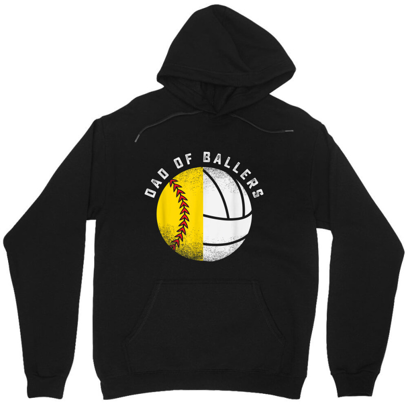 Dad Of Ballers Father Son Volleyball Softball Play Unisex Hoodie | Artistshot