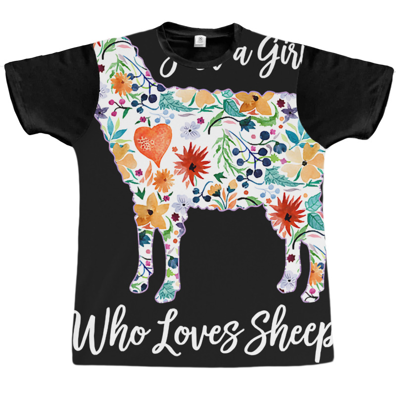 Just A Girl Who Loves Sheep Cute Funny Design For  Graphic T-shirt | Artistshot