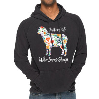 Just A Girl Who Loves Sheep Cute Funny Design For  Vintage Hoodie | Artistshot