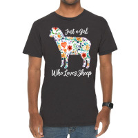 Just A Girl Who Loves Sheep Cute Funny Design For  Vintage T-shirt | Artistshot