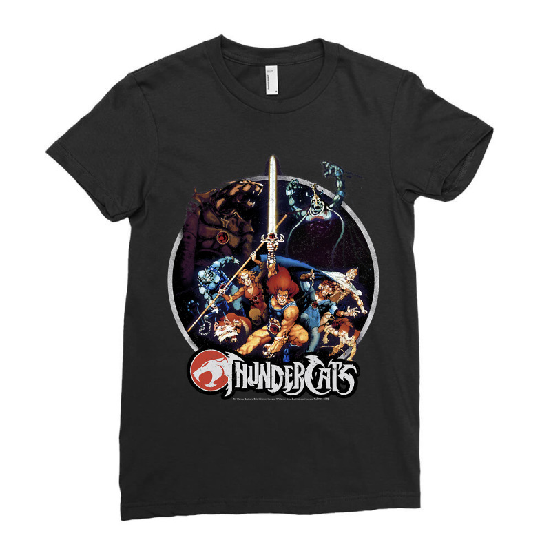 Thundercats Group Shot Vintage Circle Ladies Fitted T-Shirt by home12 | Artistshot