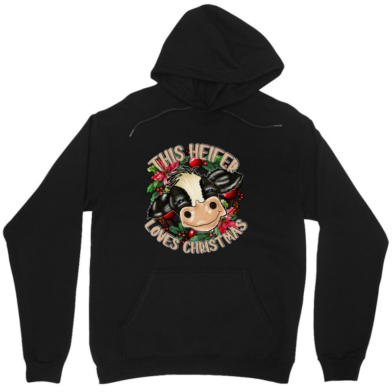 Cute Cow Heifer Christmas Mooey Christmas Unisex Hoodie | Artistshot