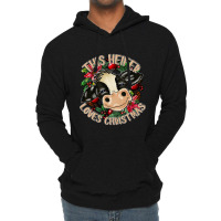 Cute Cow Heifer Christmas Mooey Christmas Lightweight Hoodie | Artistshot