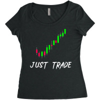 Just Trade Candlestick Chart For Stock Forex Marke Women's Triblend Scoop T-shirt | Artistshot