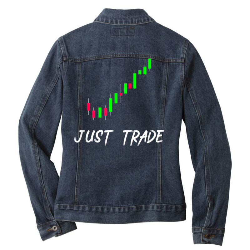 Just Trade Candlestick Chart For Stock Forex Marke Ladies Denim Jacket by heffopance | Artistshot