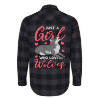 Just A Girl Who Loves Wolves Predator Forest Anima Flannel Shirt | Artistshot