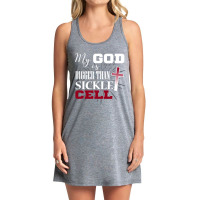 Sickle Cell Awareness Anemia Support God Bigger Tank Dress | Artistshot