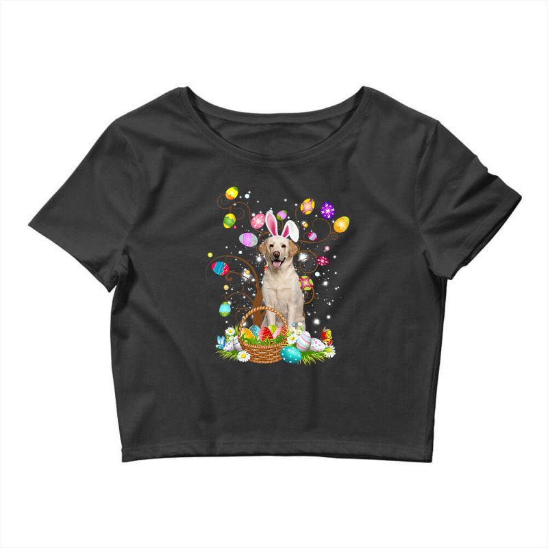 Cute Yellow Labrador Egg Shirt Easter Day Dog Dad  Crop Top by whoretacarpal | Artistshot