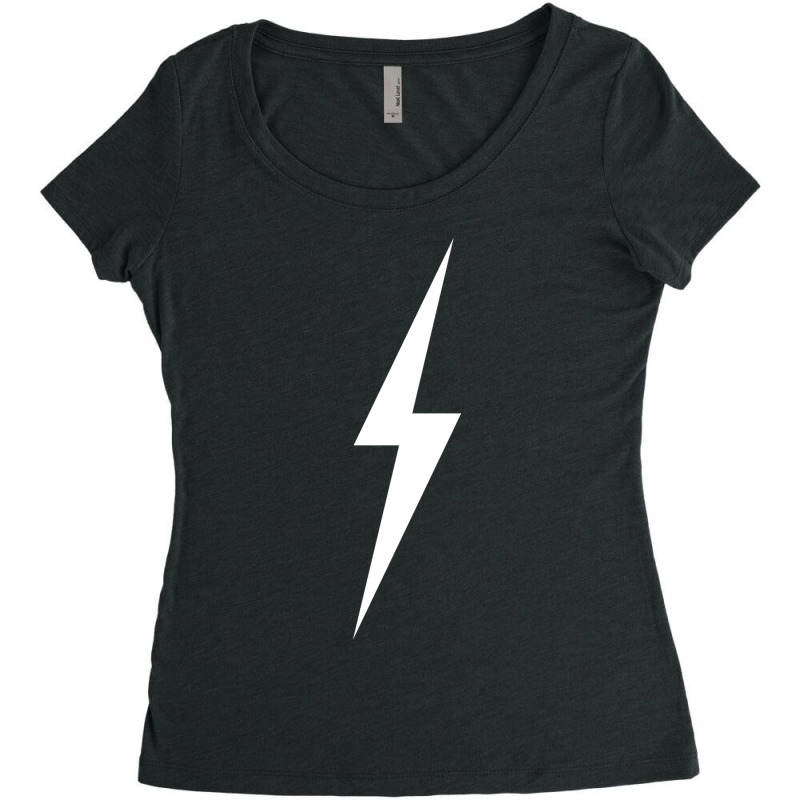 Simple Lightning Bolt In White Sweat Women's Triblend Scoop T-shirt by home12 | Artistshot