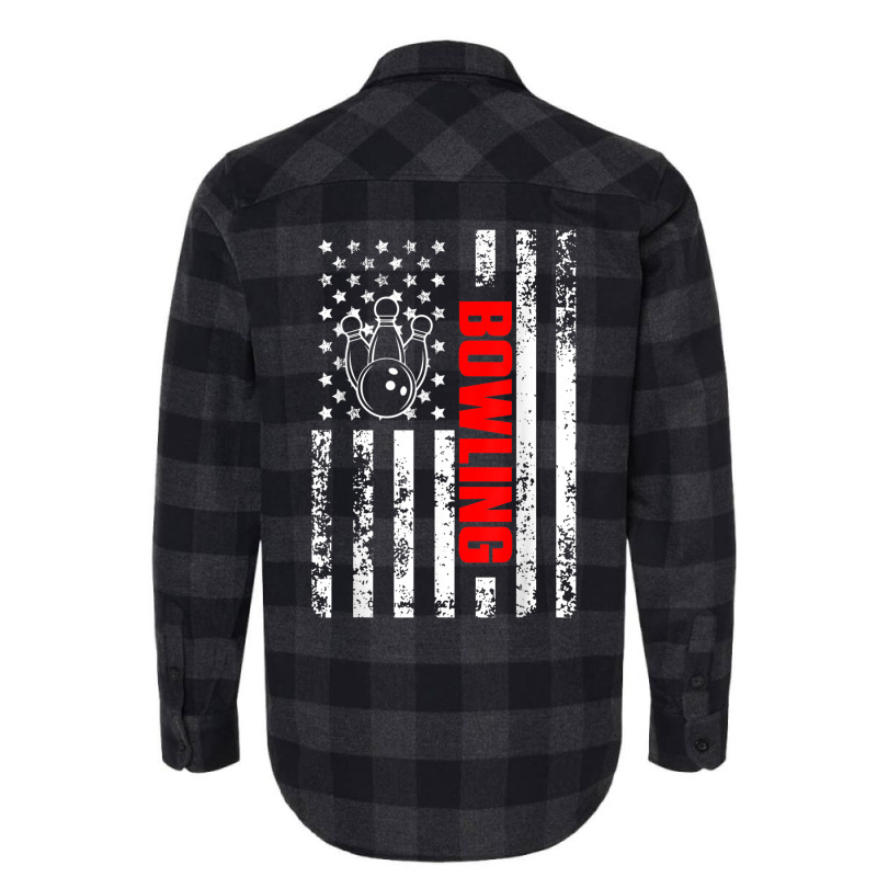 Strike Or Spare Us American Flag Sports Patriotic Flannel Shirt by voutsro | Artistshot