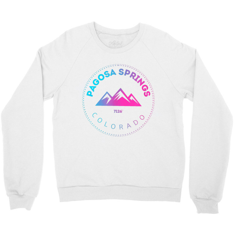 Pagosa Springs Colorado Mountain Town   Retro Co S Crewneck Sweatshirt | Artistshot