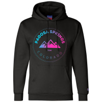 Pagosa Springs Colorado Mountain Town   Retro Co S Champion Hoodie | Artistshot